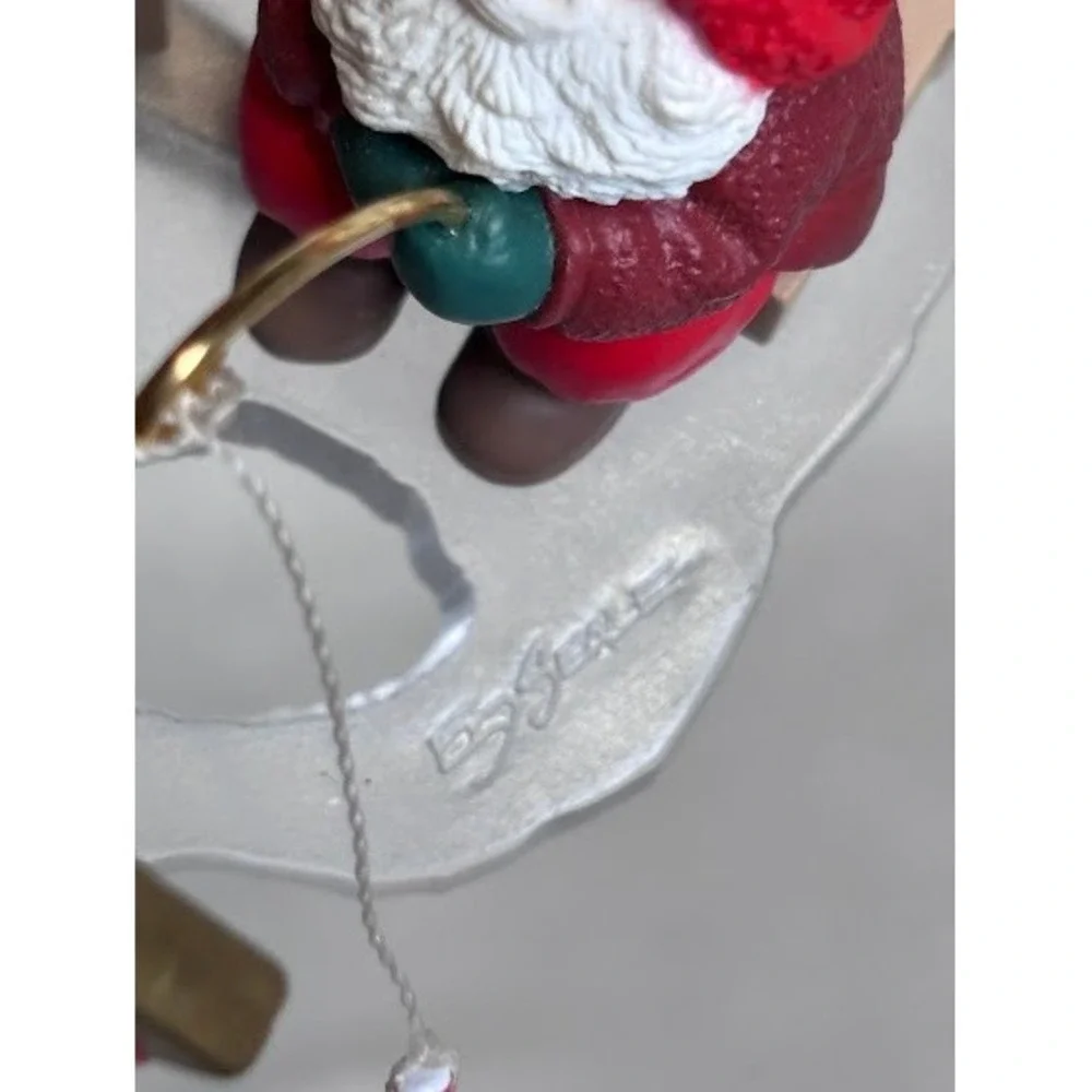 Hallmark Keepsake Ornament Santa Fishing with Reindeer‎ Christmas Tree Clip